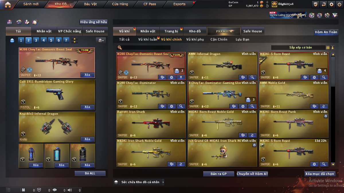 shop acc cf uy tin gia re